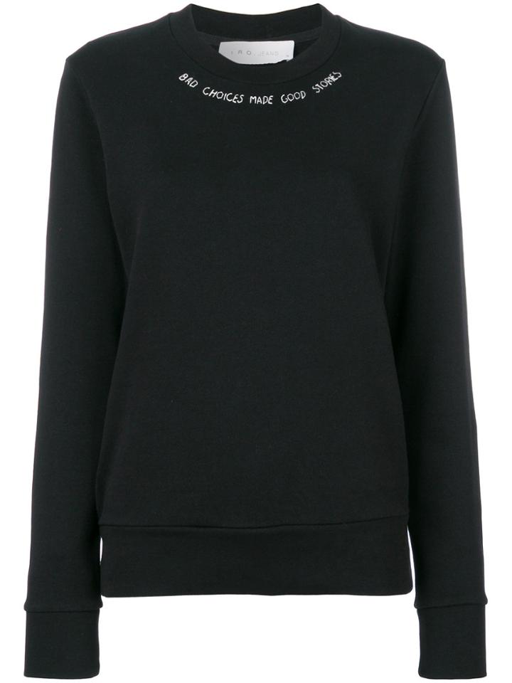 Iro Crew Neck Print Jumper - Black