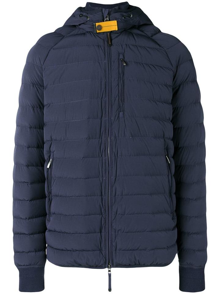 Parajumpers Quilted Hooded Jacket - Blue