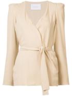 Ryan Roche - Wrap Cardigan - Women - Silk - 4, Nude/neutrals, Silk