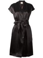 Laneus V-neck Wrap Dress - Black