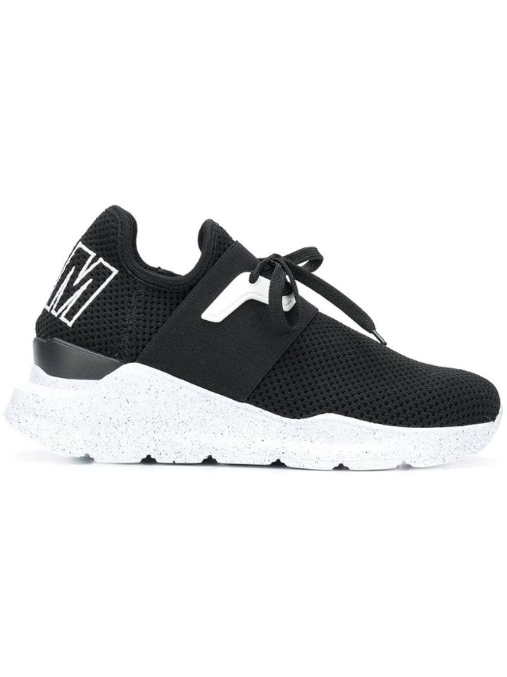 Msgm Platform Futuristic Sneakers - Black