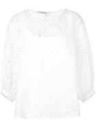 Akris Punto Organza Blouse - White