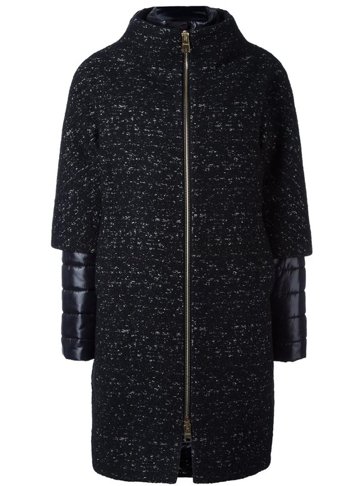 Herno Double Sleeve Coat, Women's, Size: 46, Black, Acrylic/polyamide/polyester/other Fibers