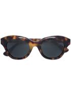 Linda Farrow Blurred Leopard Print Sunglasses - Brown