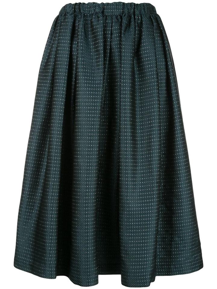 Comme Des Garçons High-waisted Midi Skirt - Blue