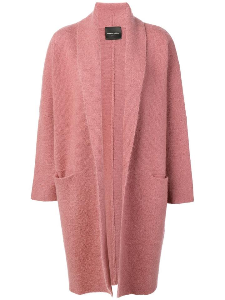 Roberto Collina Loose Cardi-coat - Pink & Purple