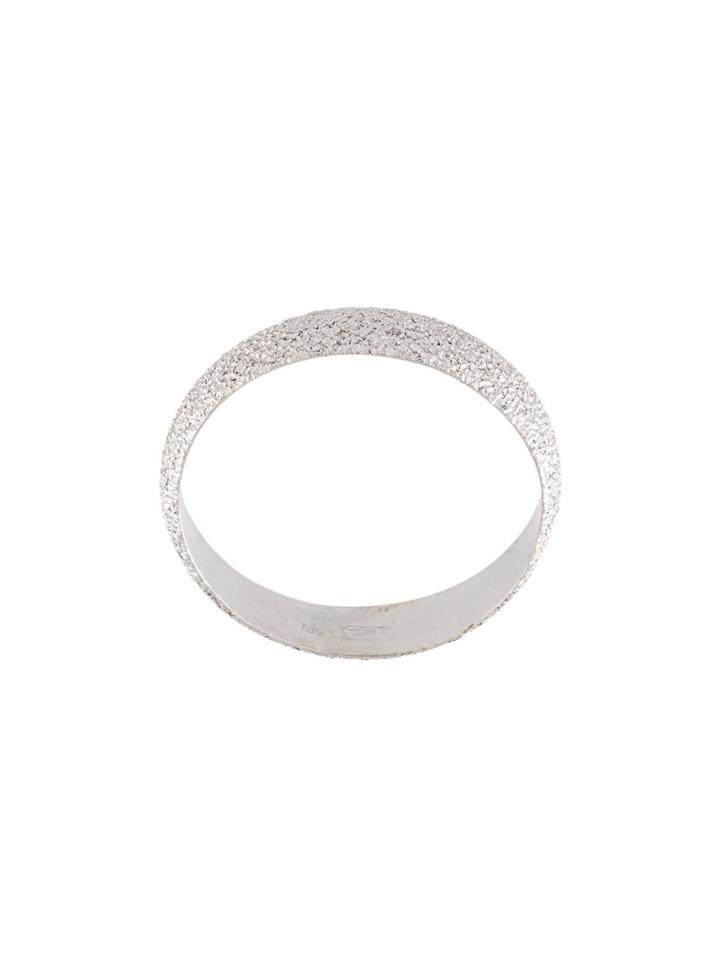 Carolina Bucci Florentine Finish Flat Sparkly Ring, Women's, Size: 3, Metallic