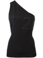 No21 Tonal Logo Print Top, Women's, Size: 38, Black, Cotton