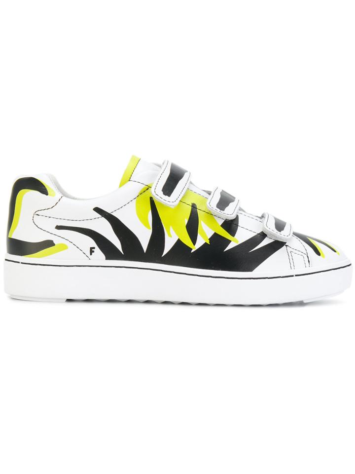 Ash Touch-strap Printed Sneakers - White