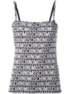 Moschino - Spaghetti Strap Tank Top - Women - Polyester/spandex/elastane - M, Black, Polyester/spandex/elastane