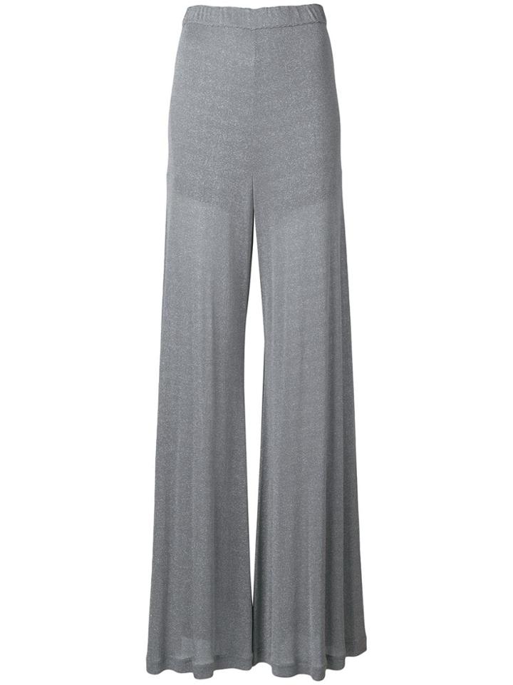 Nina Ricci Wide Leg Trousers - Metallic