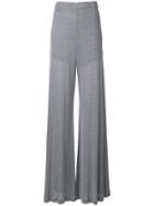 Nina Ricci Wide Leg Trousers - Metallic