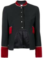 Moschino Vintage Collarless Military Style Jacket - Black