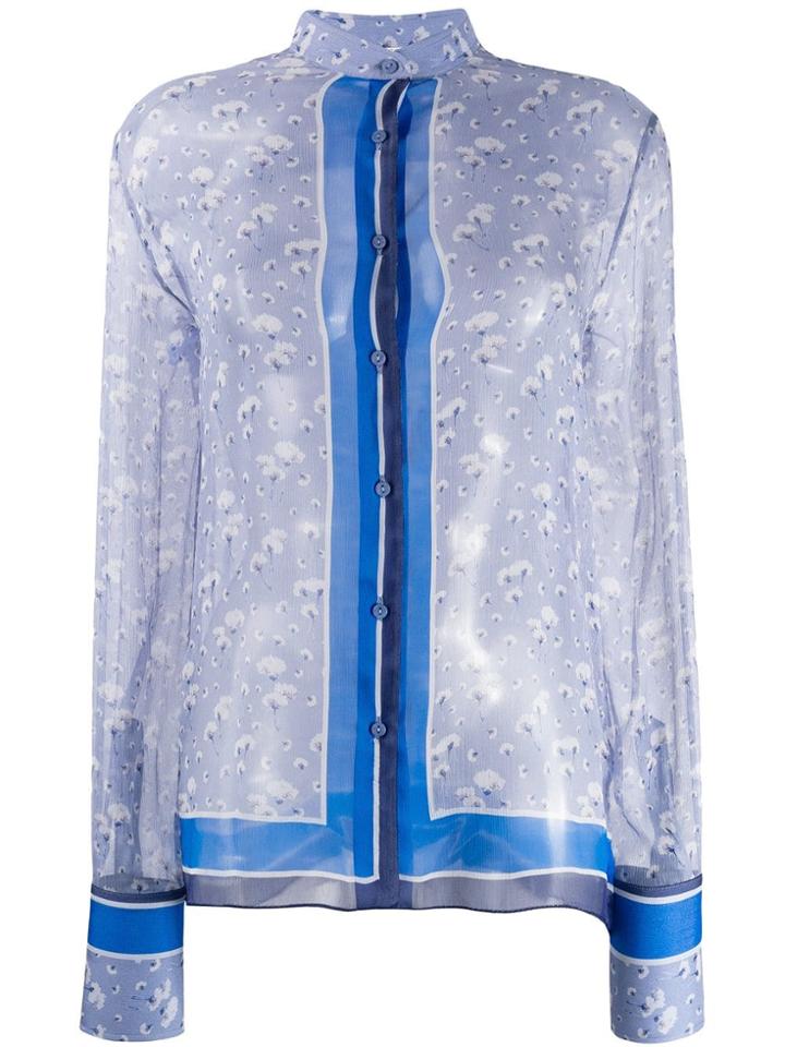 Ermanno Scervino Floral-print Shirt - Blue