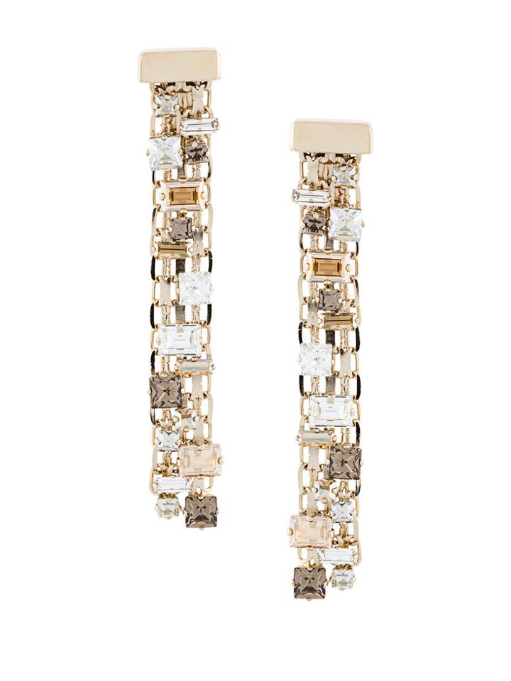 Lanvin Embellished Chain Earrings - Metallic