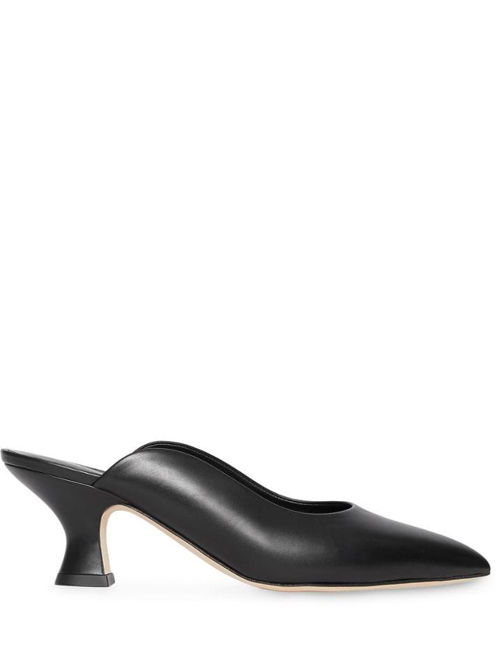 Burberry Leather Point-toe Mules - Black