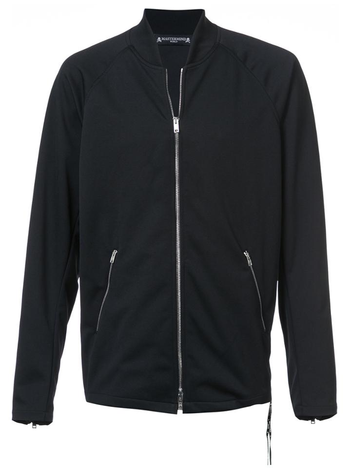 Mastermind World Skull Print Back Bomber Jacket - Black
