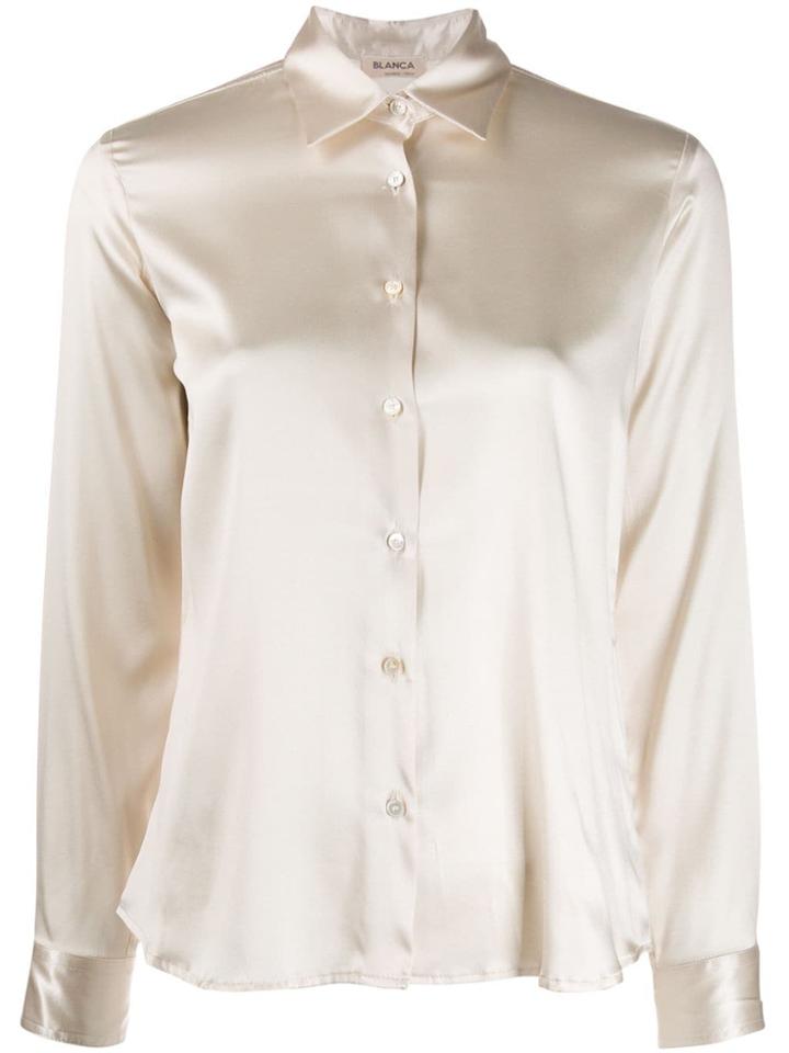 Blanca Silk Fitted Shirt - Neutrals