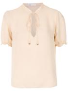 Nk Pussy Bow Silk Blouse - Neutrals