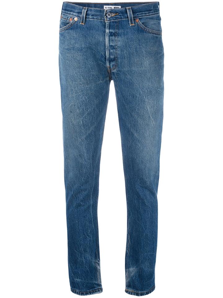 Re/done - Slim-fit Jeans - Women - Cotton - 27, Blue, Cotton
