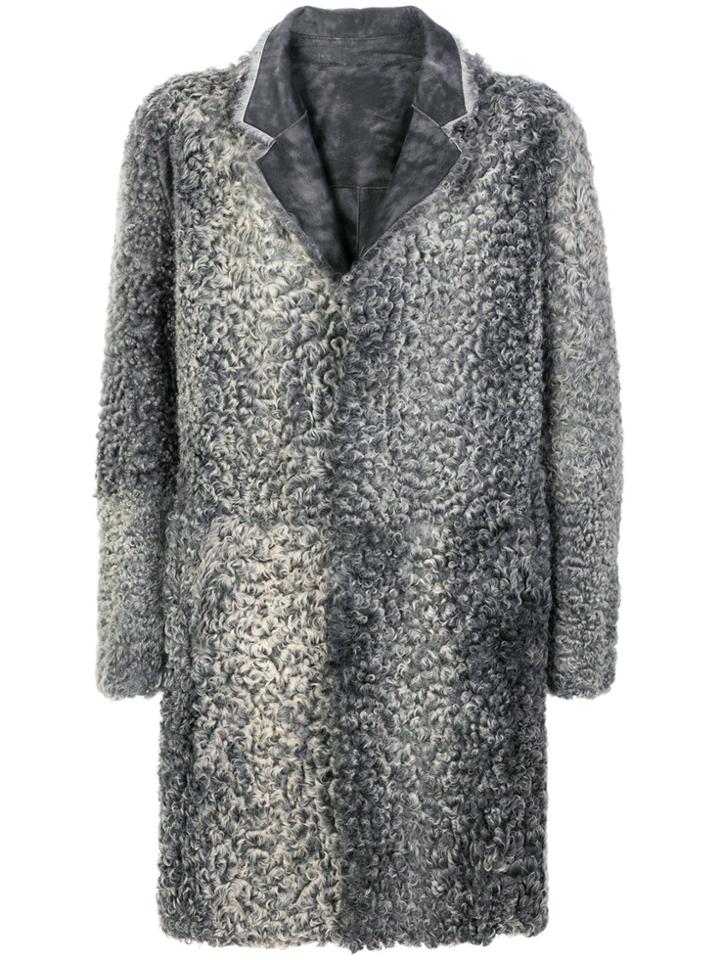 Emporio Armani Textured Coat - Grey