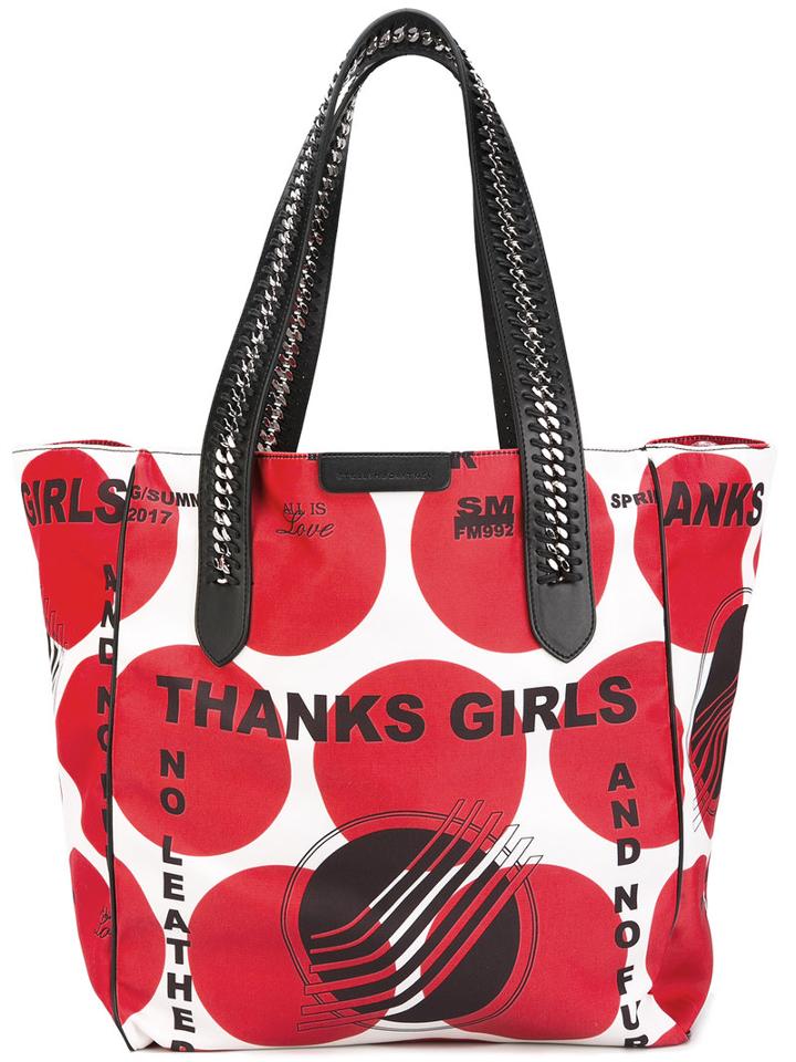Stella Mccartney Thanks Girls Tote, Women's, Red, Nylon