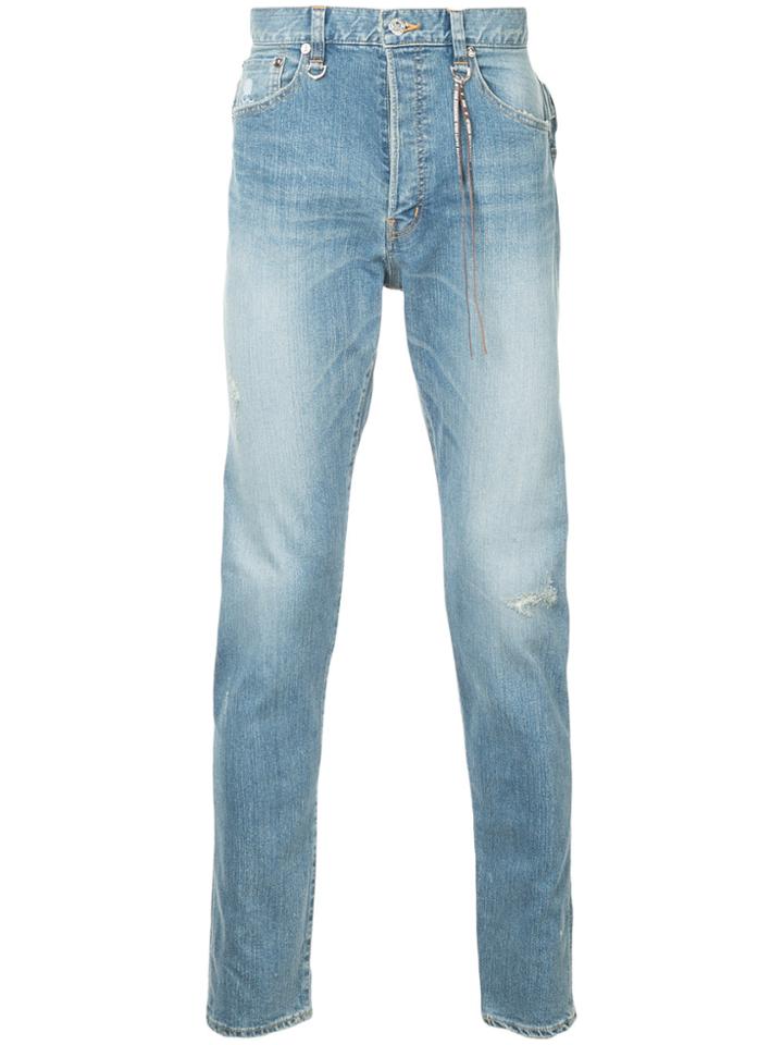 Mastermind World Straight-leg Jeans With Tassel Detail - Blue