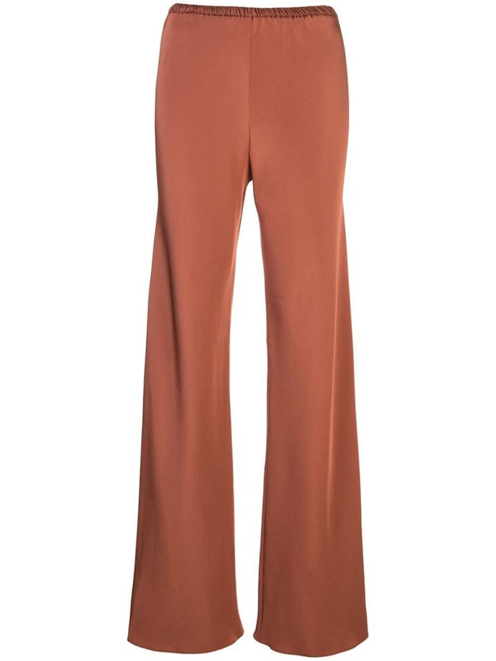 Peter Cohen Elasticated Wide Leg Trousers - Brown