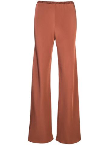 Peter Cohen Elasticated Wide Leg Trousers - Brown