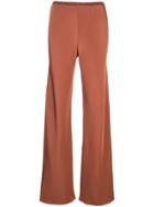 Peter Cohen Elasticated Wide Leg Trousers - Brown