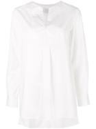 Co Neck Slit Blouse - White