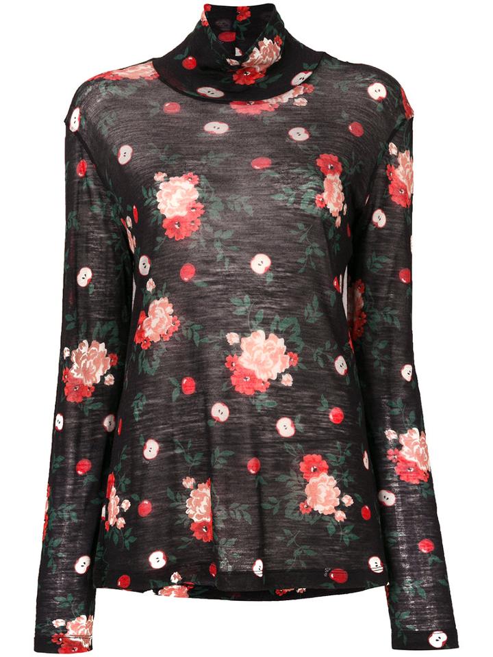 Vivetta - Embroidered Top - Women - Polyamide/wool - 42, Black, Polyamide/wool