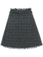 Msgm A-line Tweed Skirt - Black