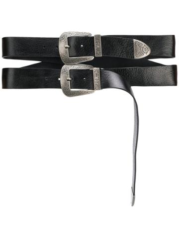 Ki6 Western Double Belt - Black