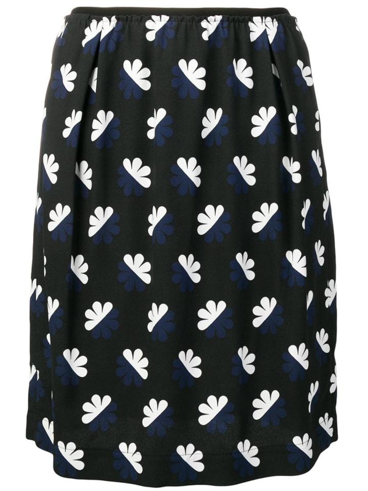 Odeeh Floral Pattern Skirt - Blue
