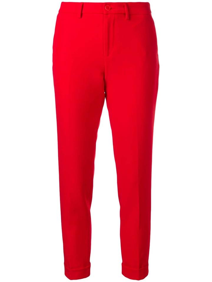 Liu Jo Slim-fit Cropped Trousers - Red