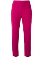 Gianluca Capannolo Slim Fit Cropped Trousers, Women's, Size: 40, Pink/purple, Viscose/spandex/elastane/nylon