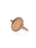 Jacquie Aiche Antique Coin 14kt Rose Gold Ring