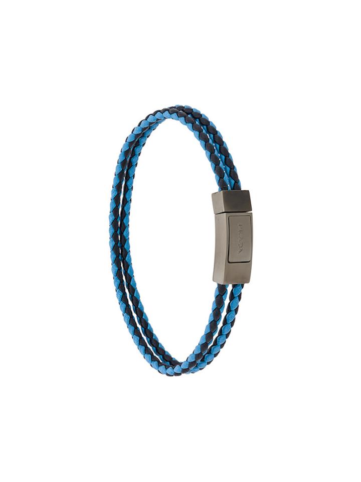Prada Braided Bracelet - Blue
