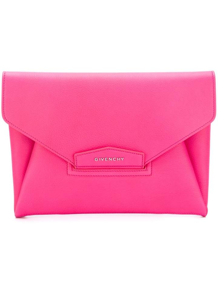 Givenchy Large Antigona Clutch, Women's, Pink/purple, Goat Skin