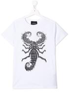 John Richmond Junior Crystal Scorpion T-shirt - White