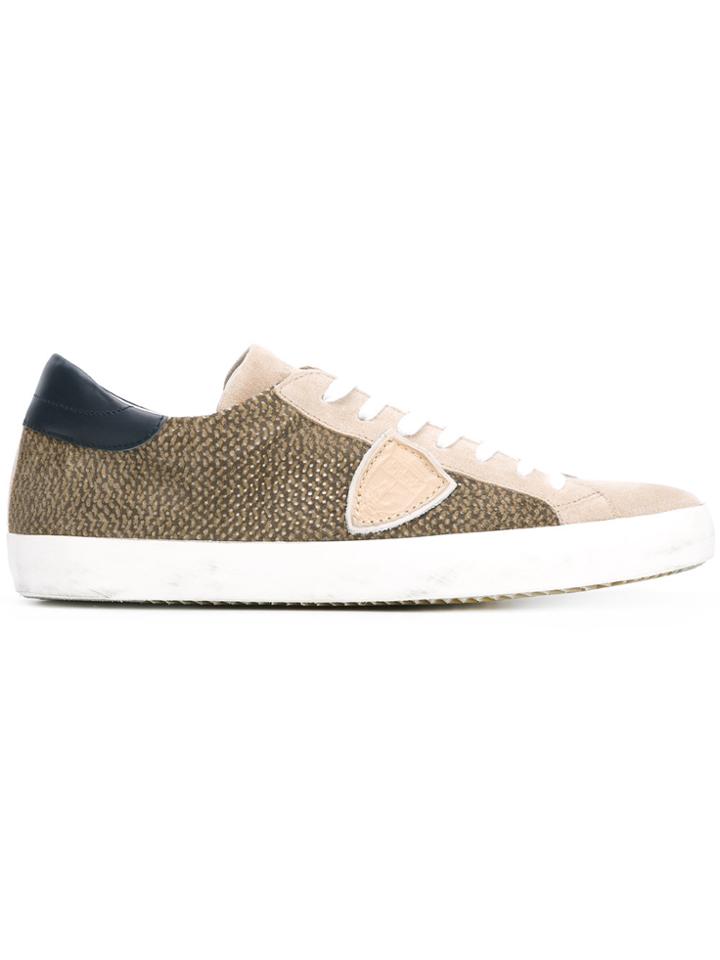 Philippe Model Classic Perforated Sneakers - Nude & Neutrals