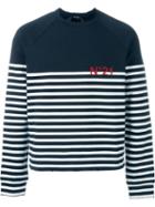 No21 Embroidered Logo Striped Sweatshirt, Men's, Size: M, Blue, Cotton
