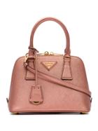 Prada Pink Promenade Mini Leather Bag - Pink & Purple