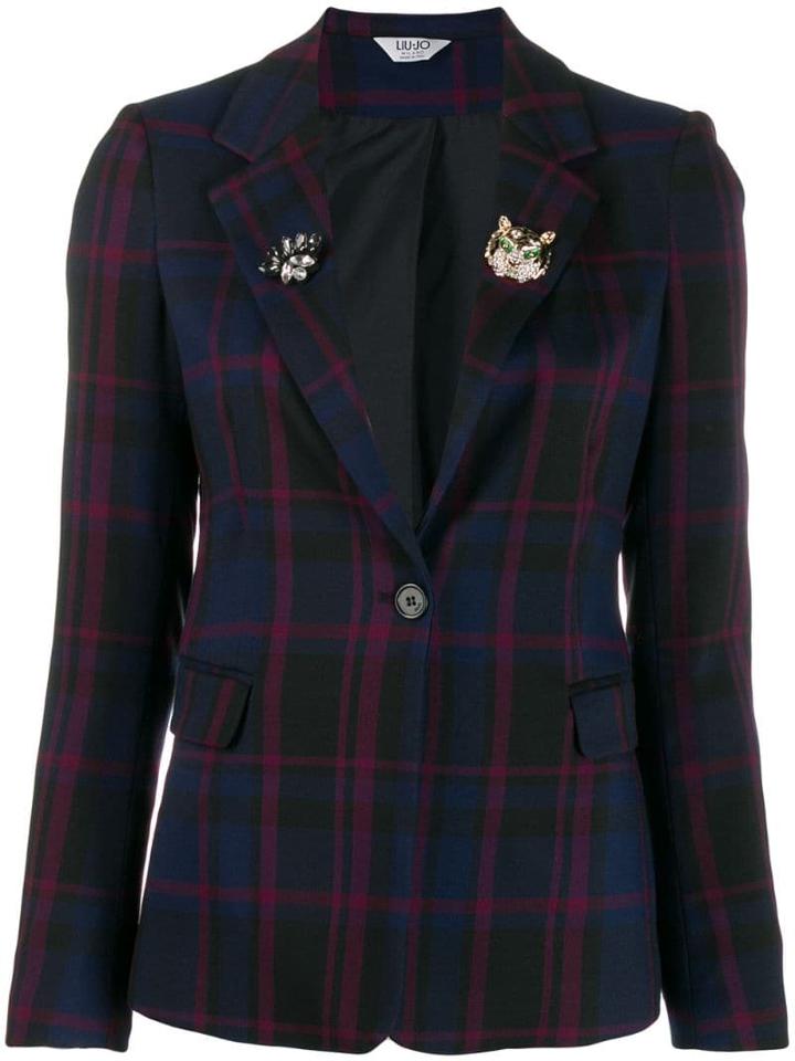 Liu Jo Classic Embellished Blazer - Blue