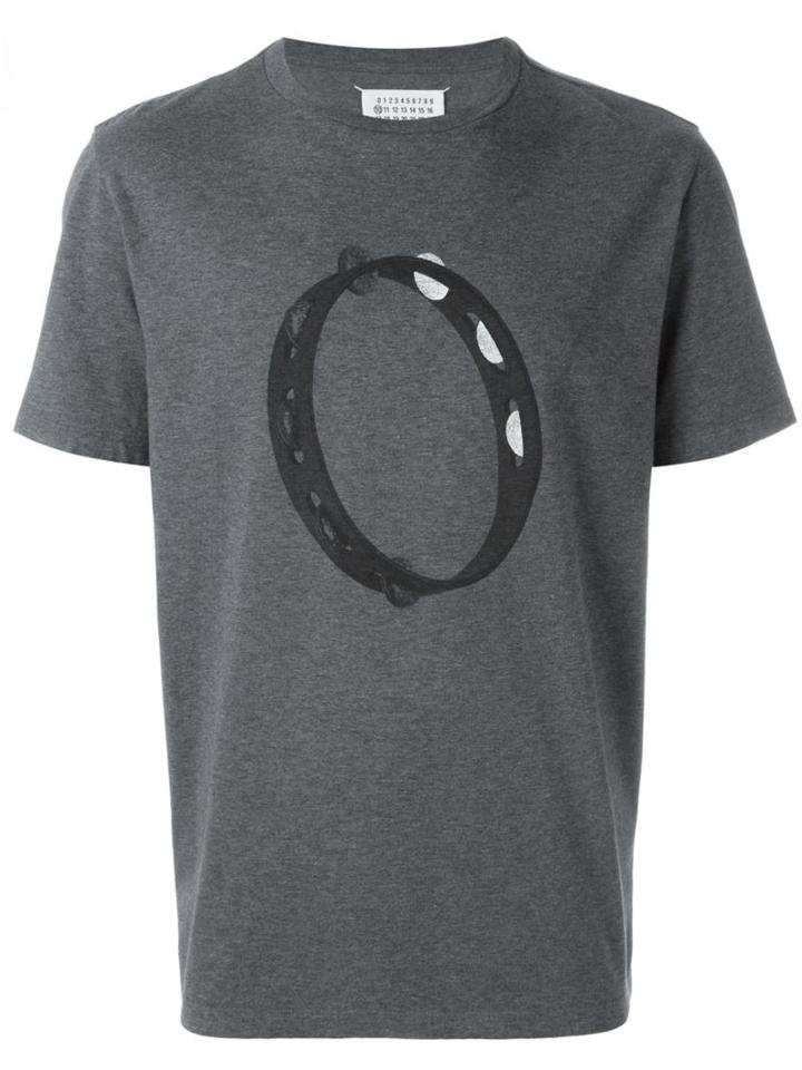Maison Margiela Tambourine Print T-shirt, Men's, Size: 54, Grey, Cotton