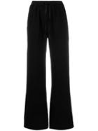 Andrea Ya'aqov Drawstring Flared Trousers - Black