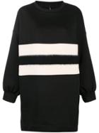 Pierantoniogaspari Double Contrast Stripe Sweatshirt Dress - Black