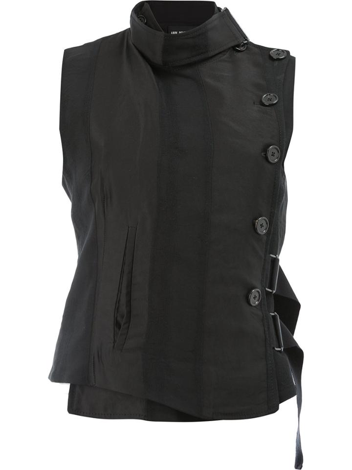 Ann Demeulemeester Wrap Front Gilet - Black