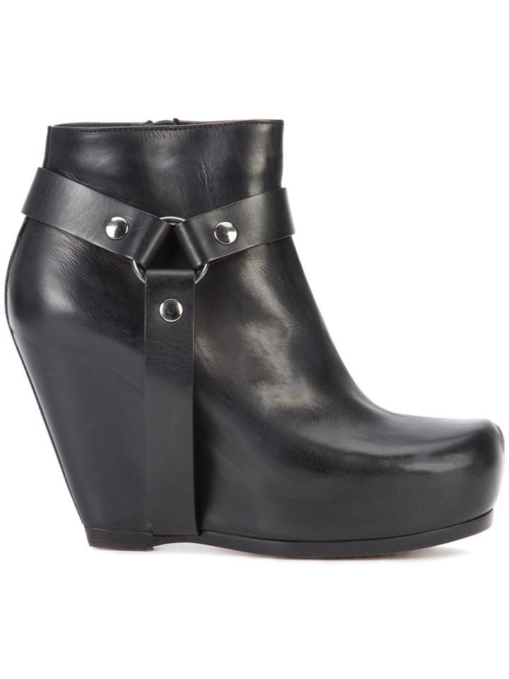 Rick Owens Wedge Boots - Black
